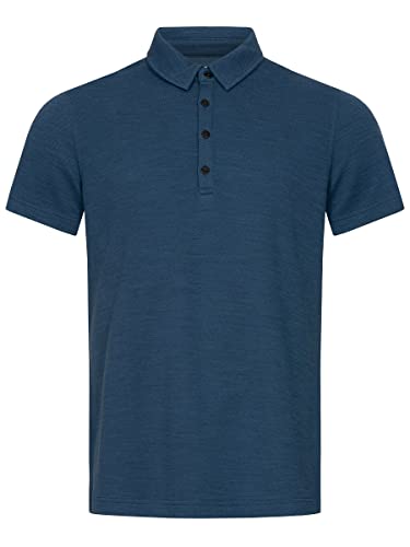 super.natural Herren Wenger Polo T-Shirt, Dark Denim, XL