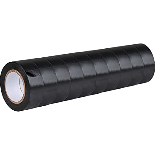 GRIP Eventbasics Isolierband schwarz 10er Set, GT 807, Iso Tape 19 mm x 10 m, flammhemmend, wasserfest, elastisch, durchschlagfest bis 5 kV