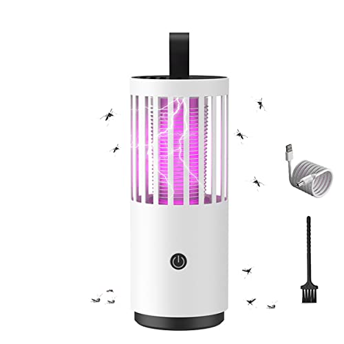 Qwmaoyi Mückenlampe für Schlafzimmer, Küche, Büro, Zuhause, Mückenschutz Elektrischer Insektenvernichter mit UV-Lampe, Starker Stromschlag und Starker Winddruck (Weiß)