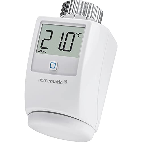 Homematic IP Smart Home Heizkörperthermostat, digitaler Thermostat Heizung, Heizungsthermostat, Steuerung per App, Alexa & Google Assistant, einfache Installation, Energie sparen, 140280A0