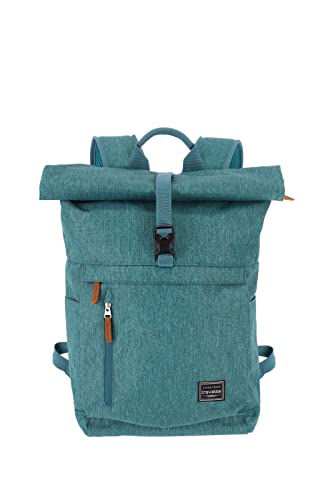 Travelite Handgepäck mit Laptop Fach 15,6 Zoll, Gepäck Serie BASICS Daypack: Praktischer Rucksack mit Rollup Funktion, 60 cm, 35 Liter, 800 Gramm