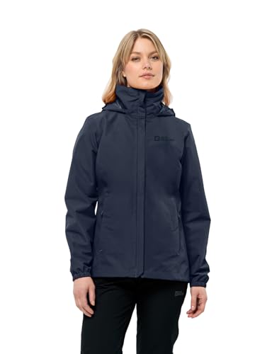 Jack Wolfskin Damen Stormy Point Jacket, Night Blue, L EU
