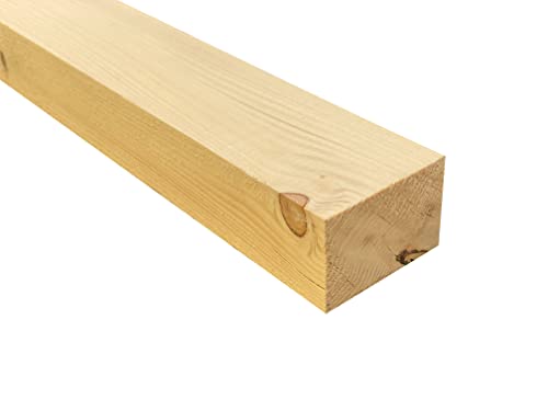 acerto 41080 Konstruktionsvollholz 38x60mm - Material: Fichte - Bauholz Neuware (B/C-Ware) - Kantholz für Hausbau, Zäune & Überdachungen - Holzbretter dimensionsstabil (4 Stück, 200cm)