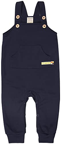 loud + proud Unisex Baby aus Bio Baumwolle, Gots Zertifiziert Latzhose, Blau (Navy Ny), 86-92 EU