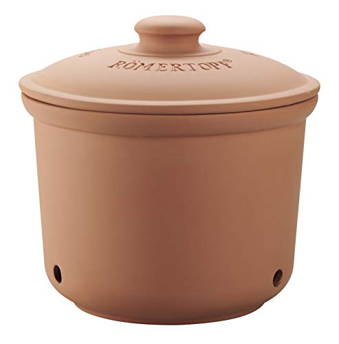 Römertopf Vorratstopf Maxi plus frische Topf aus Naturton für lange eine Haltbarkeit der Lebensmittel wie z.B Kartoffeln Ø 26,0cm terrakotta