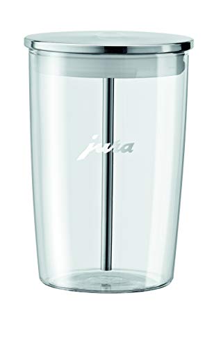 Jura 72570 Glas-Milchbehälter 0,5 L inklusive Milchschlauch, Transparent, 9,2 x 9,2 x 13,5 cm
