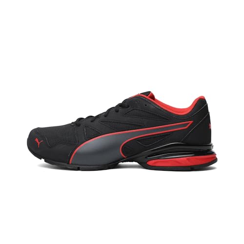 Puma Tazon Modern Sl Fm Herren-Laufschuh, Black-Flame Scarlet, 40.5 EU