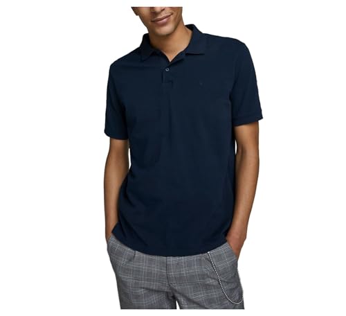 JACK & JONES Herren Polo Shirt Pique Kurzarm Hemd Basic T-Shirt mit Kragen