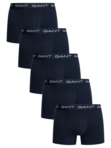 GANT Herren Trunk 5-Pack Unterwäsche, Marine, Standard (5er Pack)