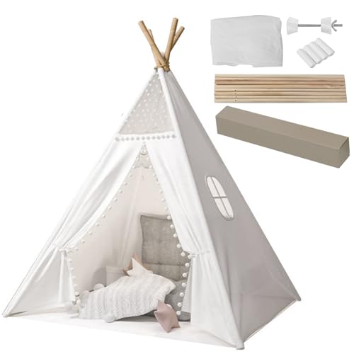 Anttyscar Kinder Tipi Zelt,Sternen klassisches indisches Spielzelt für Kinder,Kinderzelte aus für Mädchen und Jungen mit Tragetasche,faltbares Spielhaus für drinnen oder draußen