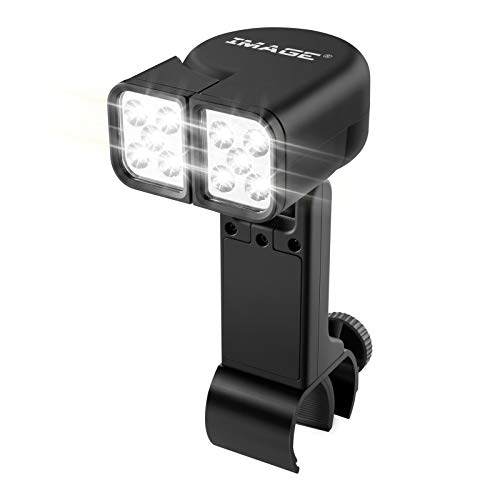 IMAGE Grilllampe Grill Licht 10 LEDs verstellbare BBQ Grillbeleuchtung mit Touch Schalter und C-Klemme Befestigung für Barbecue Picknick Outdoor Vatertagsgeschenk