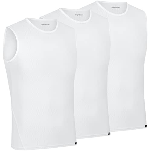 GripGrab Ultralight 1er und 3er Pack Cool Mesh Sommer Fahrrad Unterhemd Ärmellos Anti Geruch Radsport Funktionsshirt