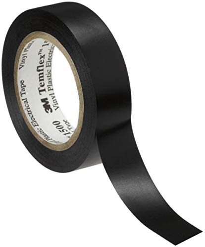 3M T1510 Temflex 1500 Vinyl Elektro-Isolierband, 15 mm x 10 m, 0,15 mm, Schwarz, 5 Stück