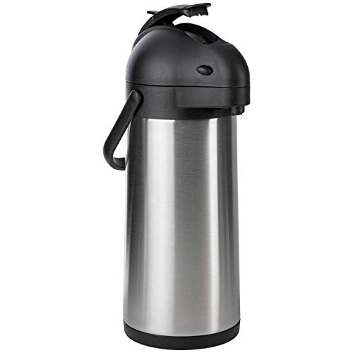 ONVAYA® Airpot Pumpkanne | Isolierkanne | Thermoskanne | Getränkespender | Edelstahl mattiert | Kaffeekanne | Doppelwandig (3 Liter)