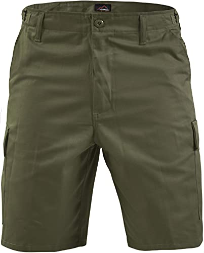 normani Kurze Bermuda Shorts US Army Ranger Feldhose Arbeitshose S - XXXL Farbe Olive Größe L