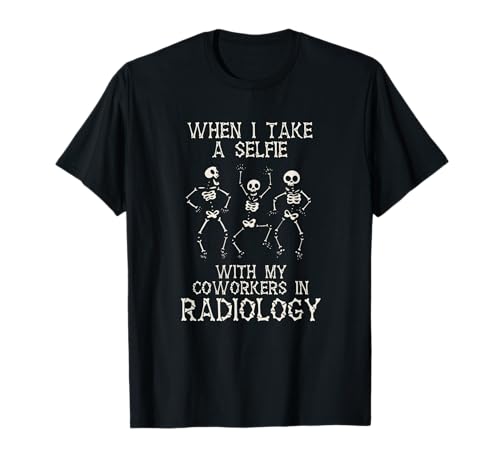Radiologie Röntgen Selfie Skelett Medizin Doktor T-Shirt
