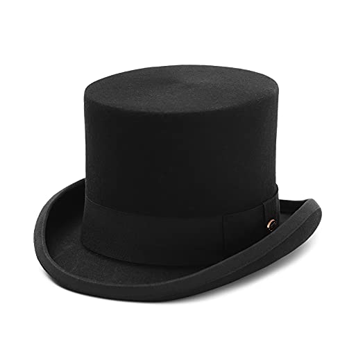 GEMVIE Zylinder Hoher Hut Magic Partyhüte Erwachsenenhut Hut Mütze für Damen und Herren Kopf 60-62cm