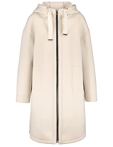 Gerry Weber Damen Outdoorjacke aus Scuba Langarm, überschnittene Schultern Outdoorjacke Kurzmantel unifarben Desert 42