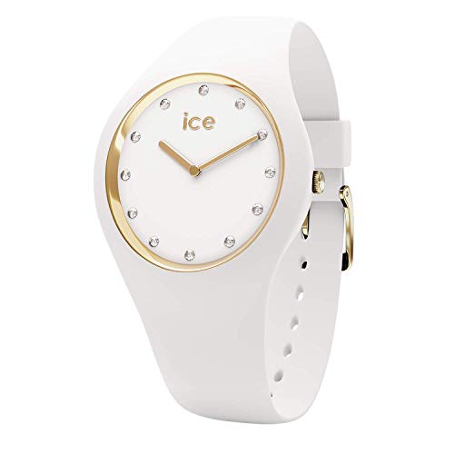 Ice-Watch - ICE cosmos White Gold - Weiße Damenuhr mit Silikonarmband - 016296 (Medium)