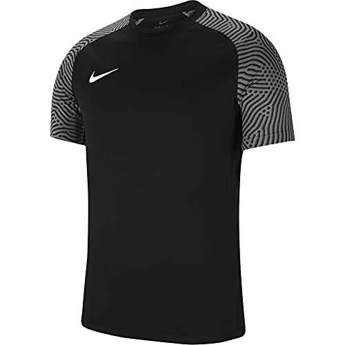Nike Mens Strike Ii Jersey S/S T-Shirt, Black/Black/White, M