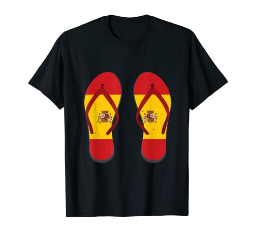 Spanien Flagge Flipflop Spanisch Geschenk Espana Spanier T-Shirt
