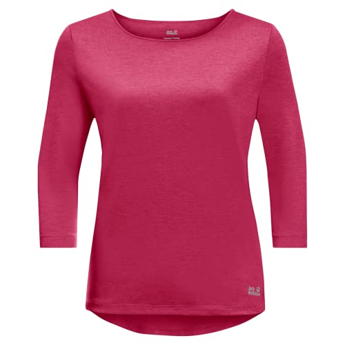 Jack Wolfskin Damen Pack & GO T-Shirt, Cranberry, L