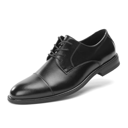 Cusolemore Männer Business Halbschuhe Anzugschuhe Herren Oxford, Wingtip Prinz Herren Schnürschuhe, TPR-Sohle Black 40