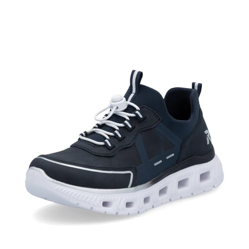 Rieker Damen Low-Top Sneaker M6062, Frauen Halbschuhe,Turnschuhe,Laufschuhe,straßenschuhe,Strassenschuhe,Sportschuhe,blau (14),38 EU / 5 UK