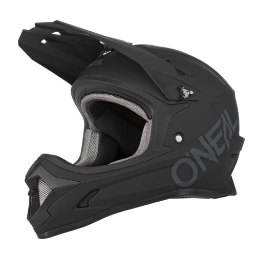 O'NEAL | Mountainbike-Helm | Kinder | MTB Downhill | ABS Schale, Lüftungsöffnungen für optimale Belüftung & Kühlung, Sicherheitsnorm EN1078 | Sonus Youth Helmet Solid | Schwarz | Größe L