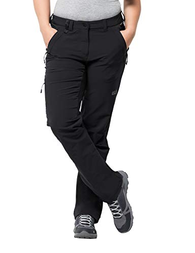 Jack Wolfskin Activate XT Damen vielseitige Damen Softshellhose, wind- und wasserabweisende Outdoorhose, Schwarz (Black), 38