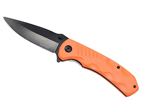 G8DS® Klappmesser Scharfes Outdoor Messer Jagdmesser & Survival Knife Einhandmesser Taschenmesser mit Edelstahlklinge (Neon Orange)