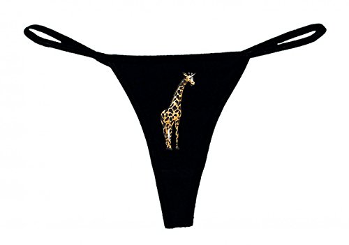 Druckerlebnis24 String Tanga Giraffe Steht Wildnis Afrika Dschungel Madagaskar XS- XXL Damen String Sexy Unterhose