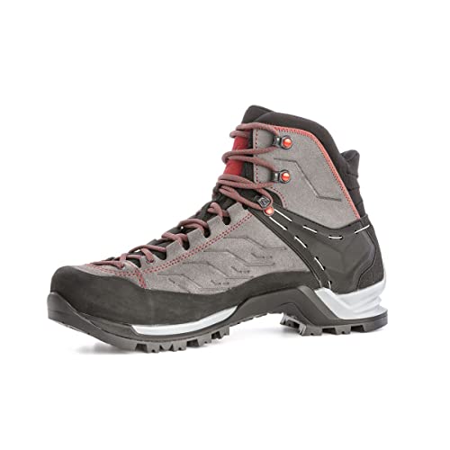 Salewa MS Mountain Trainer Mid Gore-TEX Herren Trekking- & Wanderstiefel, Grau (Asphalt/Fluo Orange), 43 EU