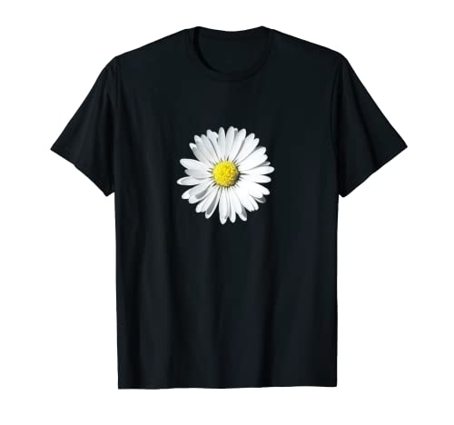 Weißes Gänseblümchen Blume Casual Mode für Frauen Mädchen T-Shirt