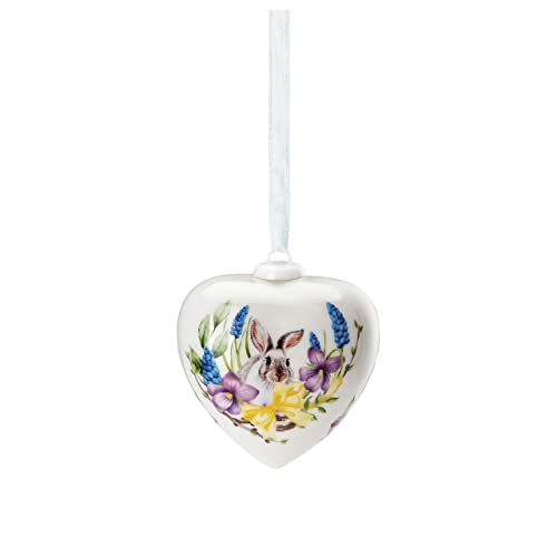 Hutschenreuther by Rosenthal Porzellan-Herz - Das Herz 2022 - Motiv Hase - Hutschenreuther - 02256-724078-27841 - Ostern Osterschmuck, Mehrfarbig