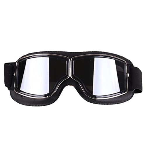 SANWOOD Universal Goggle Schutzbrille für Outdoor-Sportarten,Universal Outdoor Windproof Vintage Motorradbrille Motorradhelm Brille - 1#