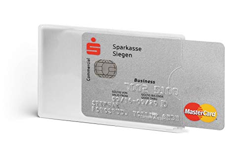 Durable Kreditkartenhülle (mit Rfid Schutz, RFID Blocking, Beutel à 3 Kartenhüllen) transparent, 890319