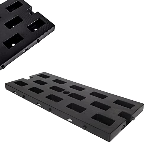 UPP Gartenplatten 52x22 cm | Garten-, Tritt-, Wegplatten, Trassen-, Balkon-, Klickfliesen | Beetumrandung, Beetbegrenzung | Kunststoff | Wetterfest-wasserdurchlässig-erweiterbar | Inhalt: 24 STK