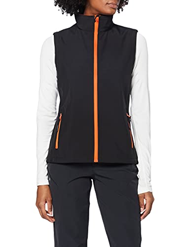 Result Core Damen Softshell-Weste, bedruckbar (Large) (Schwarz/Orange)