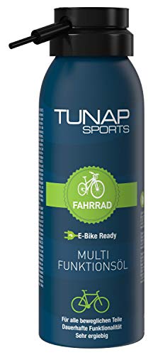 TUNAP SPORTS Multifunktionsöl, 125 ml | Spray für alle Teile am Fahrrad, Wartung und Pflege an MTB, Rennrad, E-Bike (125ml)