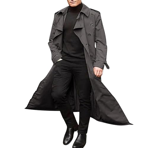 Herren Mantel Winter Slim Fit Beige Kurzmantel 3XL Wolle Wollmantel Business Ledermantel Stehkragen Kaschmir Winter Jacke Kurzmantel Ubergangsjack Langer Winter