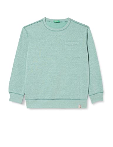 United Colors of Benetton Jungen Pullover G/C M/L 30HFC108E LANGÄRMLIGES Sweatshirt MIT Rundhalsausschnitt, Dunkelgrün 883, 130