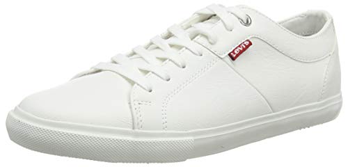 Levi's Herren Woods Sneaker, Weiß (Brillant White), 42 EU