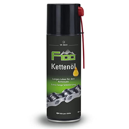 Dr. Wack - F100 Kettenöl – Spray 300 ml I Premium Fahrrad Kettenöl für weniger Reibung & Verschleiß I Kettenöl für alle Fahrräder I Hochwertige Fahrradpflege – Made in Germany
