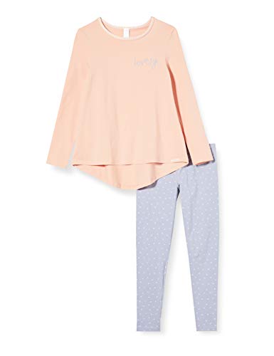 Skiny Mädchen Lovely Sleep Girls Pyjama lang Zweiteiliger Schlafanzug, Mehrfarbig (rose cloud 2196), (Herstellergröße:176)