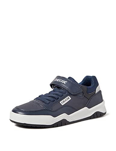 Geox Jungen J Perth Boy B Sneakers, Navy Lt Grey, 36 EU