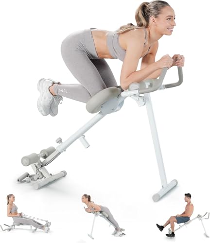 WONDER CORE 4 in 1 Rudergerät für zuhause, Beinpresse rudergeräte, Bauchtrainer & Römische Fitnessgerät für Cardio & Krafttraining | Platzsparend, Ganzkörper-Workout, Bis 242kg