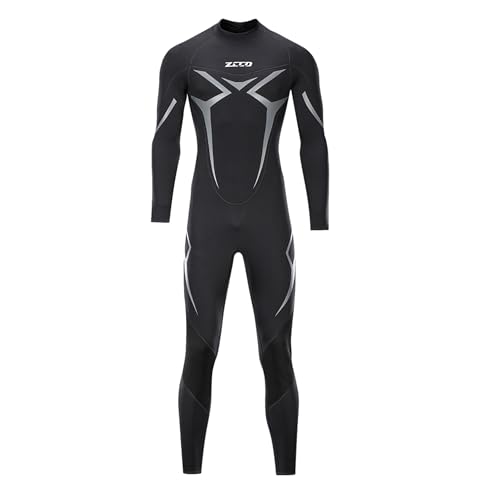 ZCCO Herren-Neoprenanzug, 3 mm Premium Neopren, volle Ärmellänge, Taucheranzug für Spearfishing, Schnorcheln, Surfen, Kanufahren, Taucheranzug (Herren-1, L)