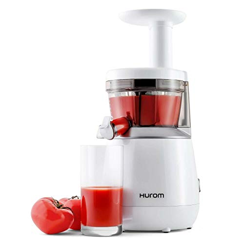 HUROM | Slow Juicer | Langsamentsafter | HP | Elektrische Kaltpresse | Slow Squeeze Technologie | Leiser Motor | Leicht zu Reinigen | 350ml | 150 Watt | BPA-Frei | Weiß