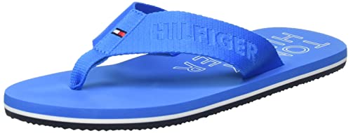 Tommy Hilfiger Herren Flip Flops Tonal Beach Sandal Badeschuhe, Blau (Shocking Blue), 44 EU